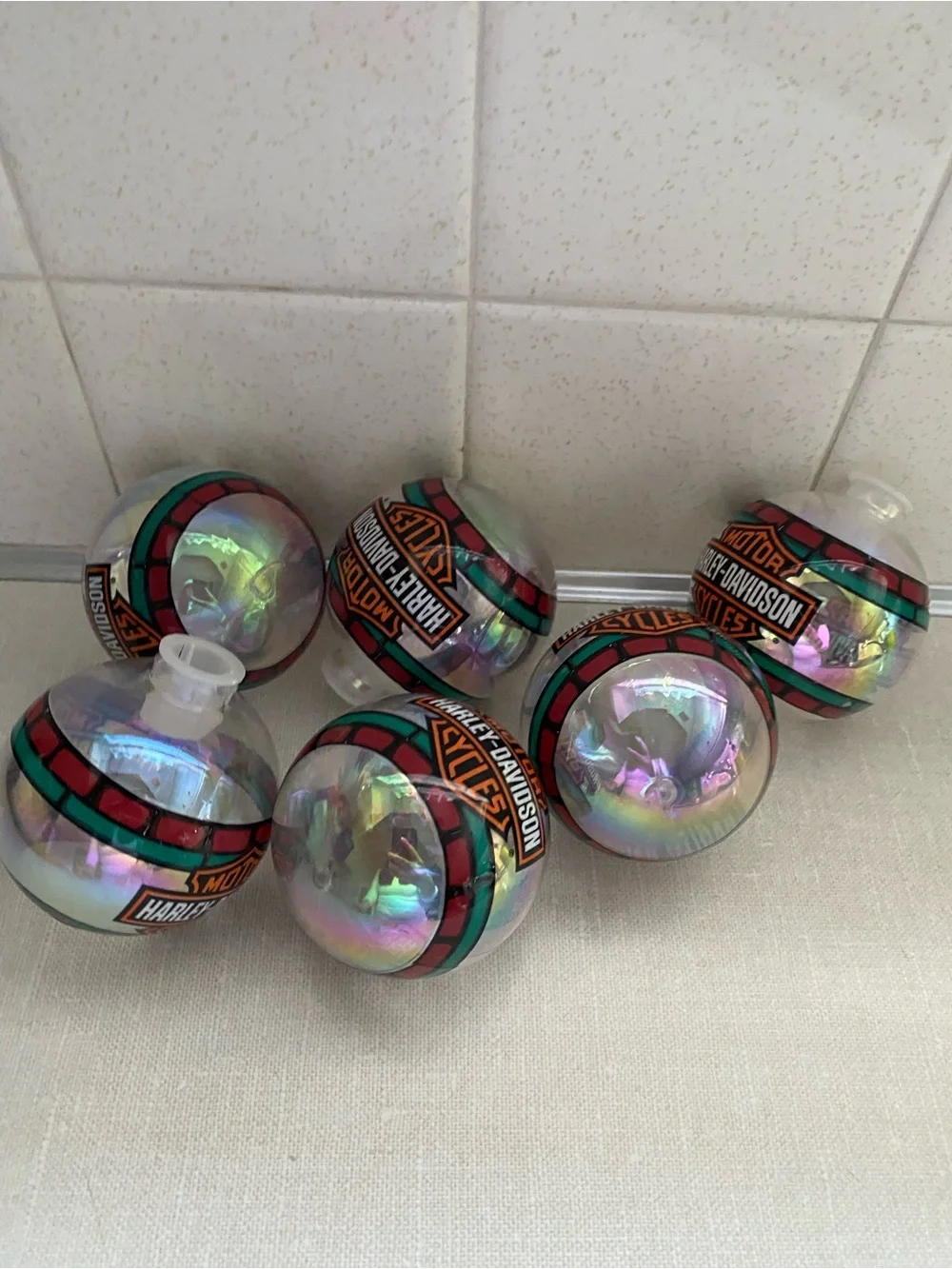 Harley Davidson Christmas Bulb Covers Lot Of 6
